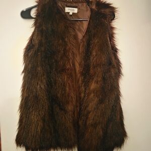 Rich Burgundy Faux Fur Vest